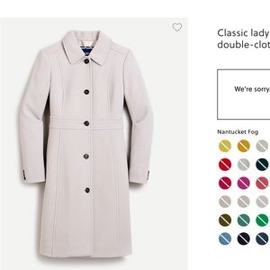 JCREW lady day coat 4P